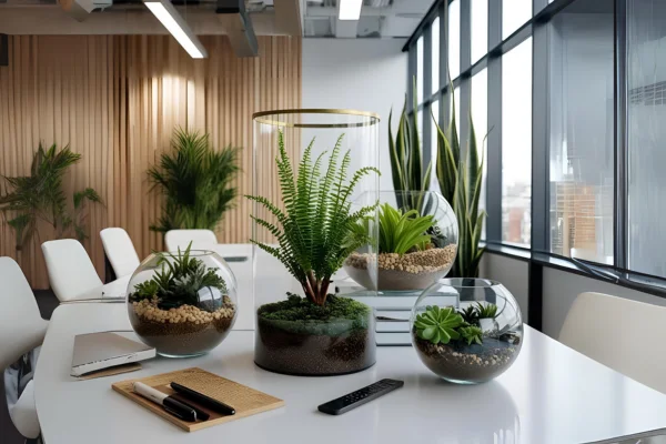 Como os Terrários Estão Transformando Escritórios Modernos